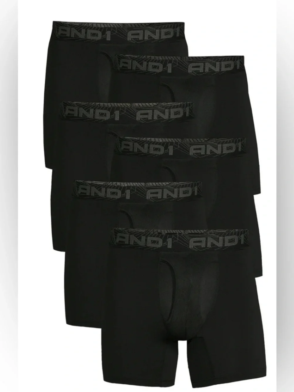 AND 1Pro Platinum Performance Boxer Briefs 6 Pack Mens M 32-34